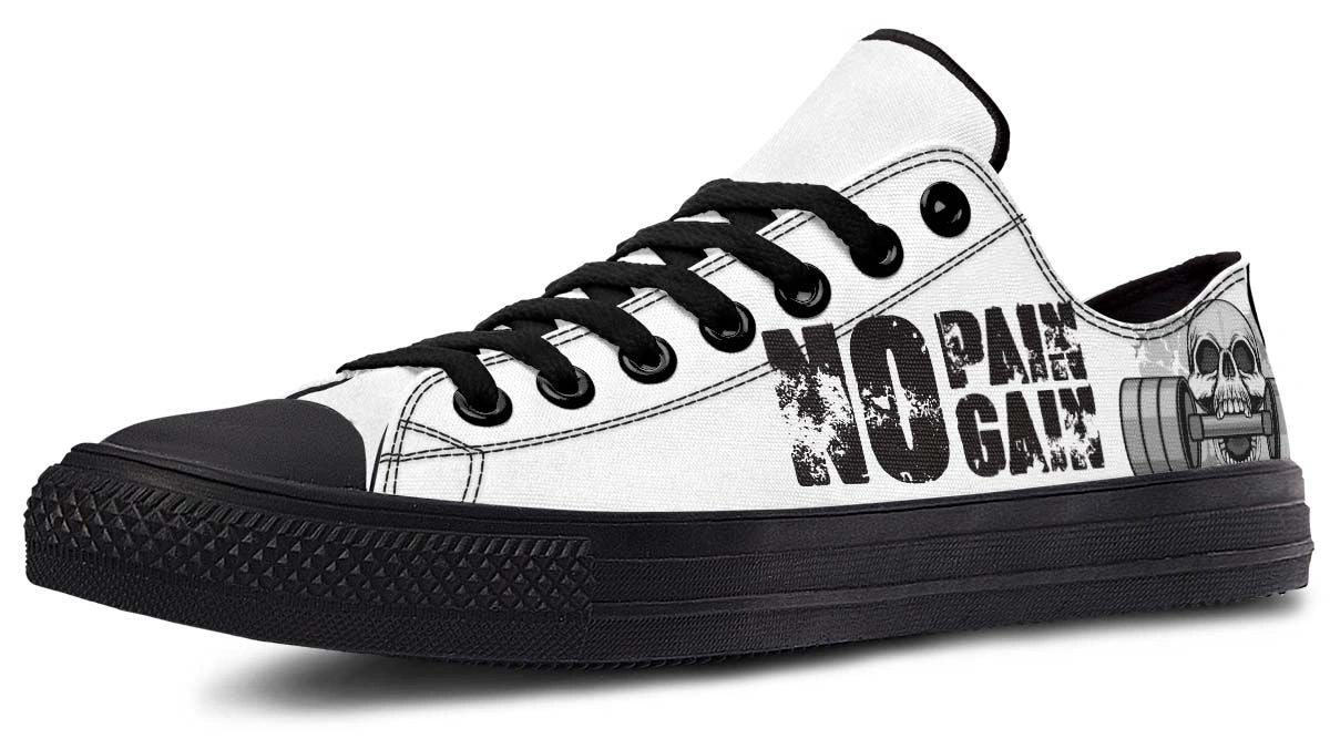 Pain & Gain Black Gymnastic Pattern Lowtop Sneakers - Image 2