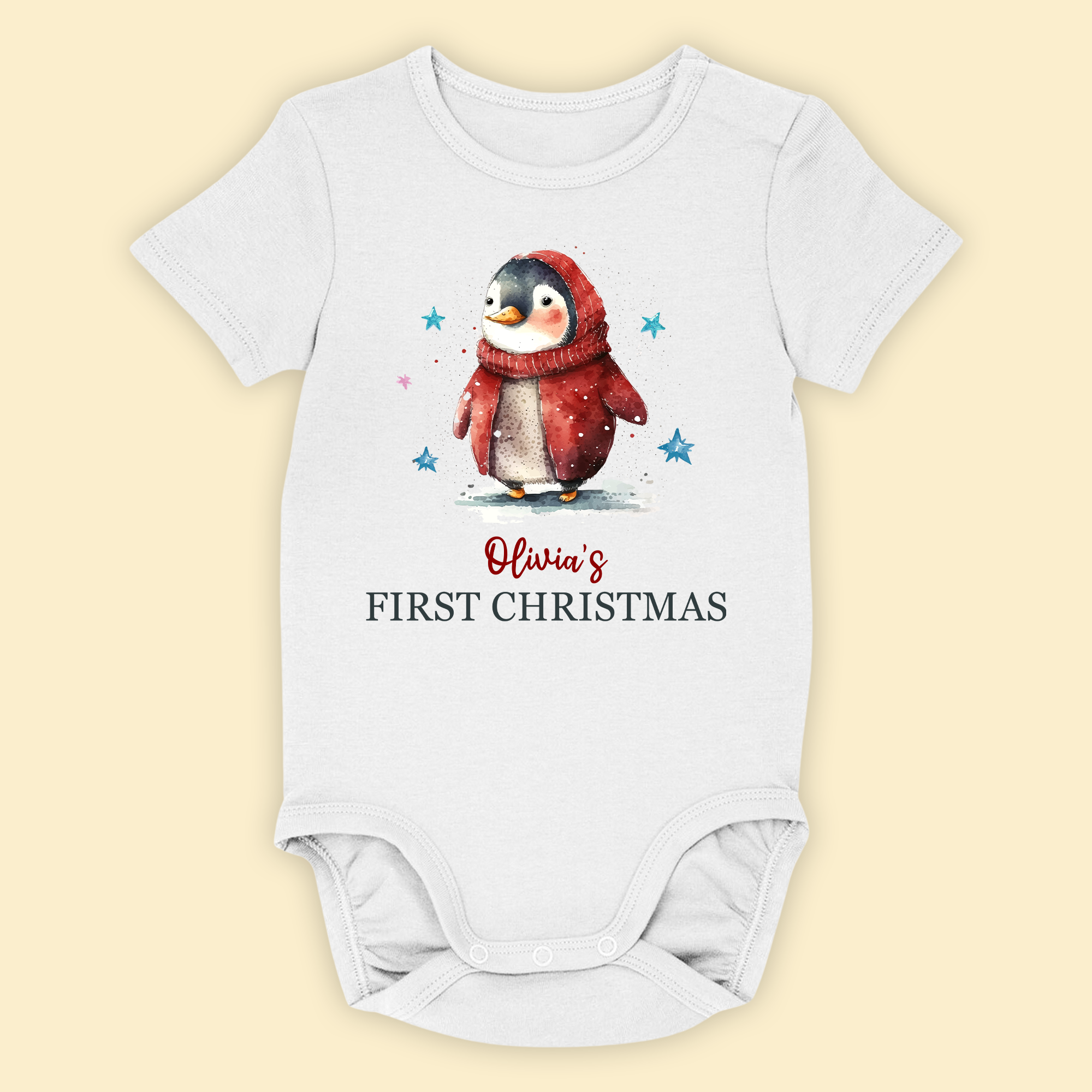 Baby 1st Christmas Gift For Newborn - Personalized Baby Onesie - Image 3