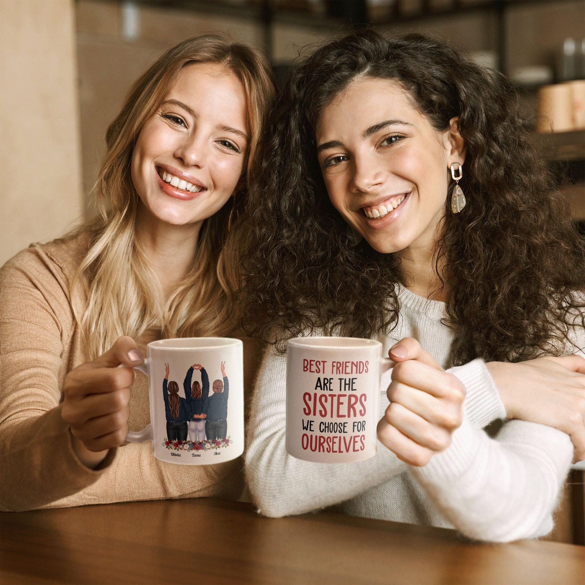 Best Friends Are The Sisters We Choose For Ourselves - Personalized Mug - Birthday, Christmas Gift For Her, Friends, BFF, Besties, Best Friends, Soul Sisters - Image 6