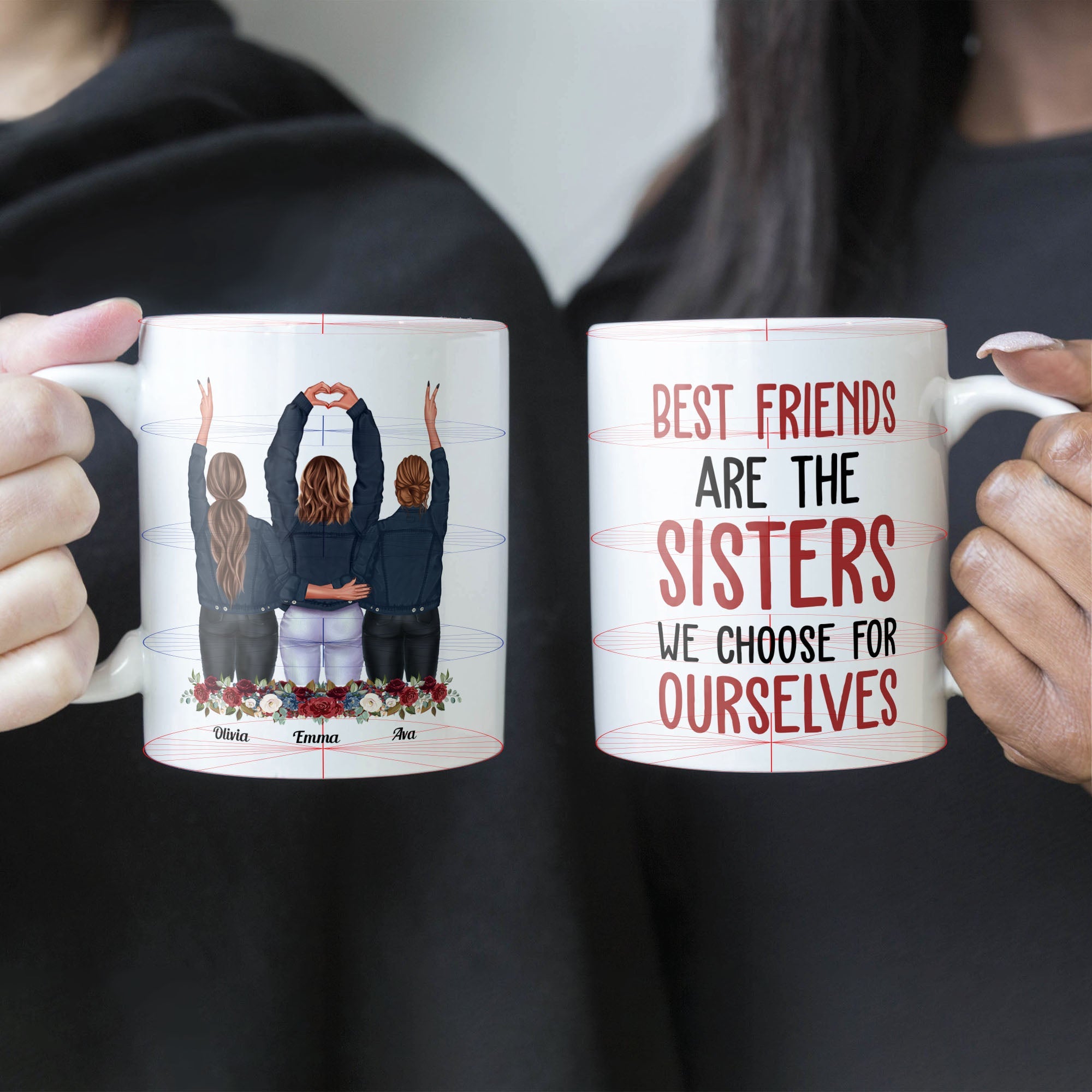 Best Friends Are The Sisters We Choose For Ourselves - Personalized Mug - Birthday, Christmas Gift For Her, Friends, BFF, Besties, Best Friends, Soul Sisters - Image 7