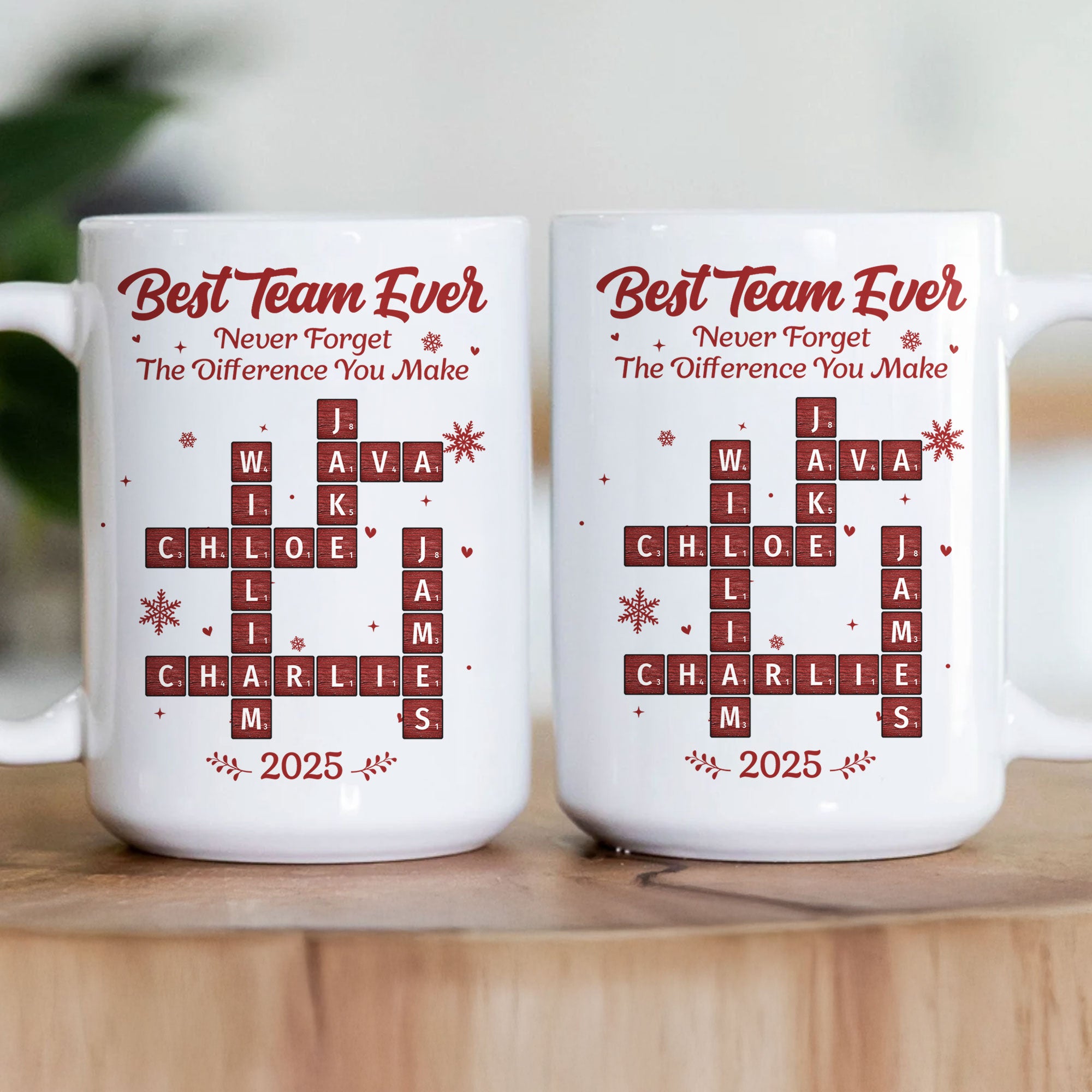 Best Team Ever Scrabble - Personalized Mug - Image 2