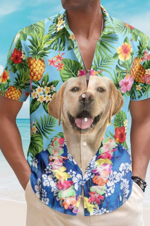 Custom Big Face Funny Photo Summer For Pet Lovers - Custom Photo Hawaiian Shirts