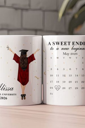 Custom Graduation Day A Sweet Ending To A New Beginning - Personalized Mug