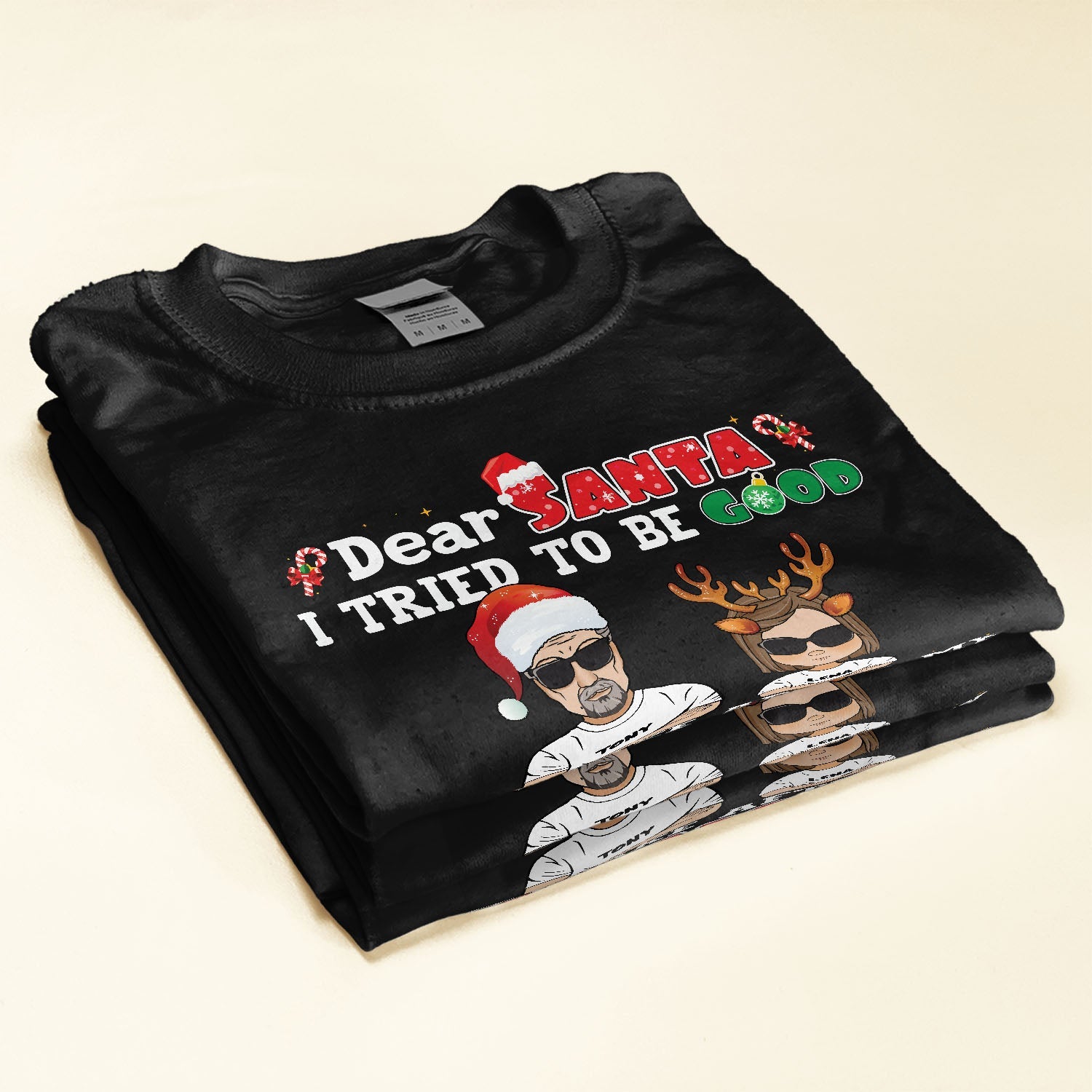 Dear Santa I Tried To Be Good - Personalized Shirt - Christmas Gift For Grandkid, Son,Daughter - Image 2