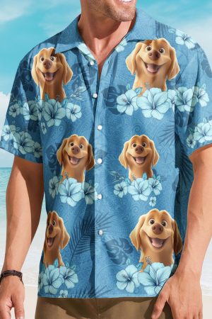 Dog Lovers Summer Tropical Vibe - Personalized Hawaiian Shirt
