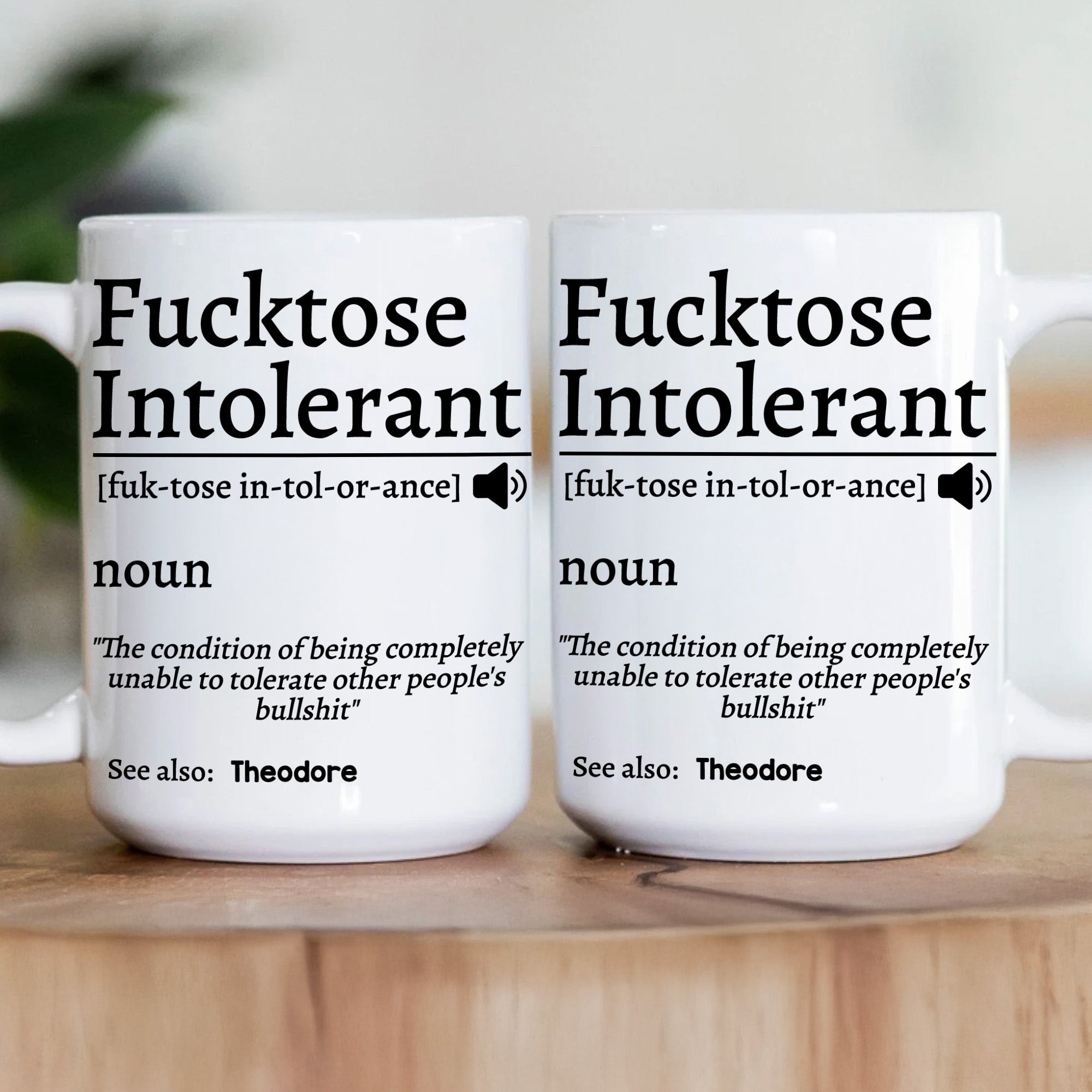 F*cktose Intolerant Funny Mug Fun Gift For Coworkers - Personalized Mug - Image 2