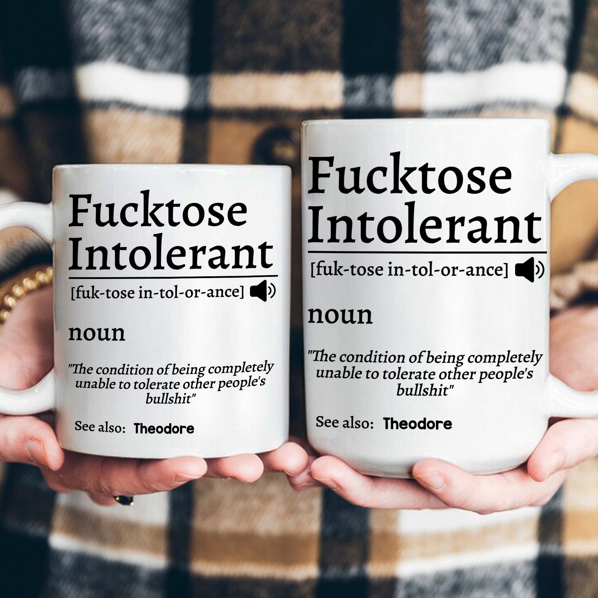 F*cktose Intolerant Funny Mug Fun Gift For Coworkers - Personalized Mug - Image 3