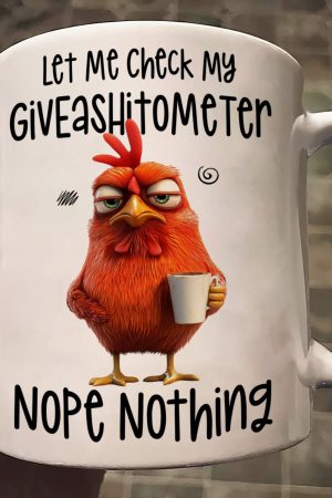 Funny Mug - Let Me Check My Giveashitometer Nope Nothing - Fun Gifts For Coworkers, Friends, Family - Personalized Mug