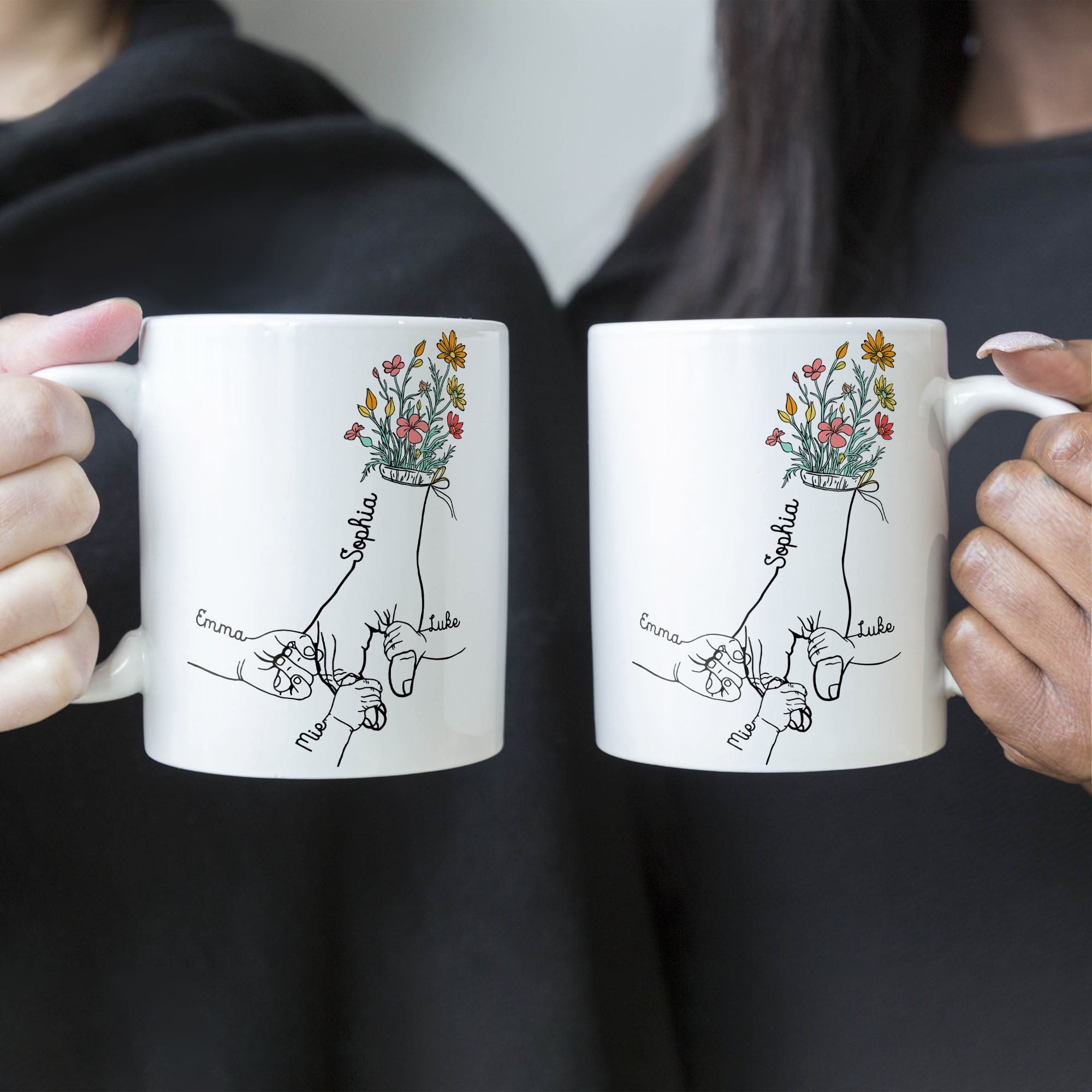 Holding Mom's Hand - Personalized Mug - Image 4