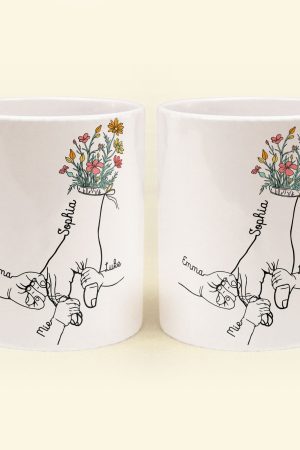 Holding Mom's Hand - Personalized Mug