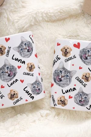Pets Face And Name - Personalized Photo Mug
