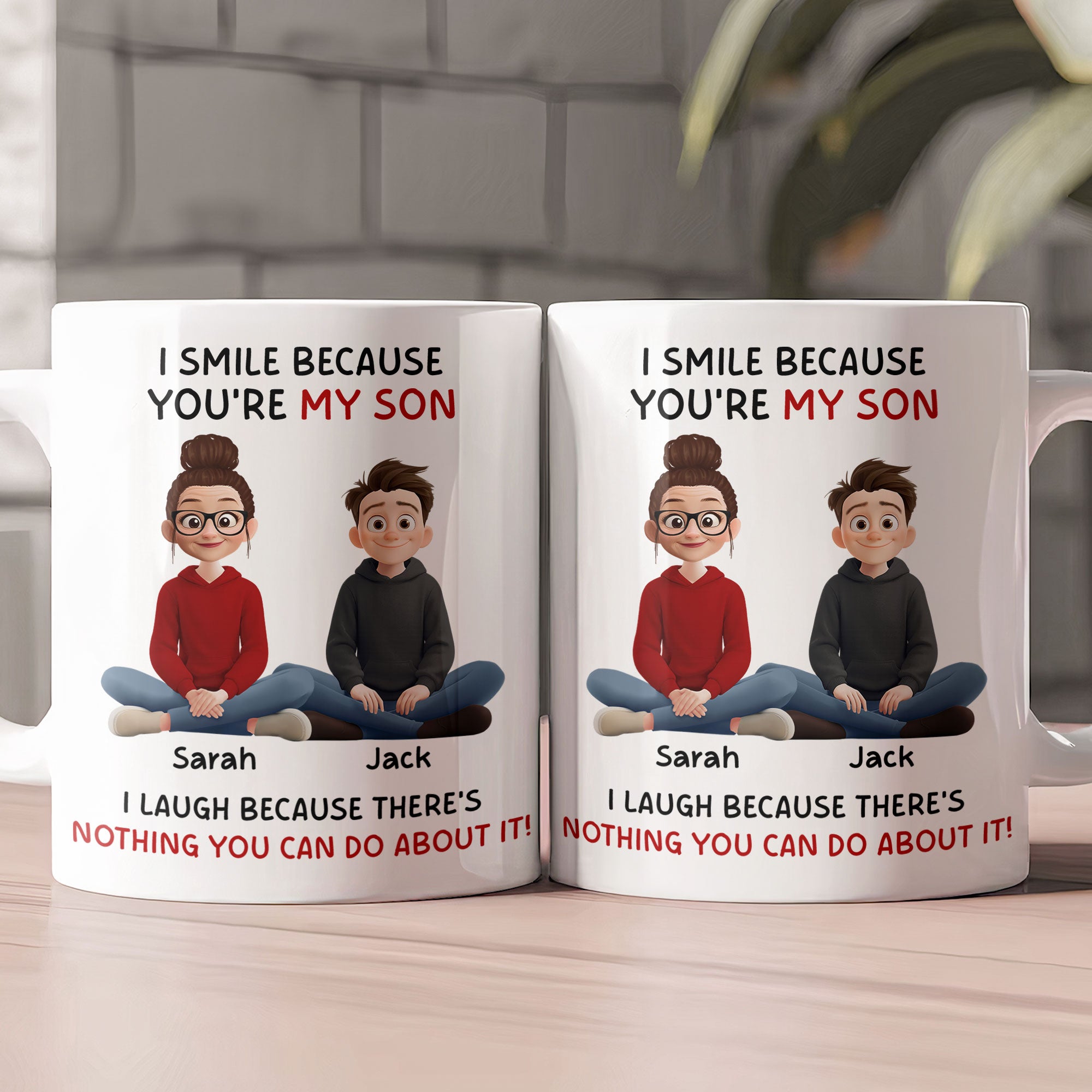 I Smile Because You're My Son, Daughter - Fun Gifts From Mom, Dad - Personalized Mug - Image 2