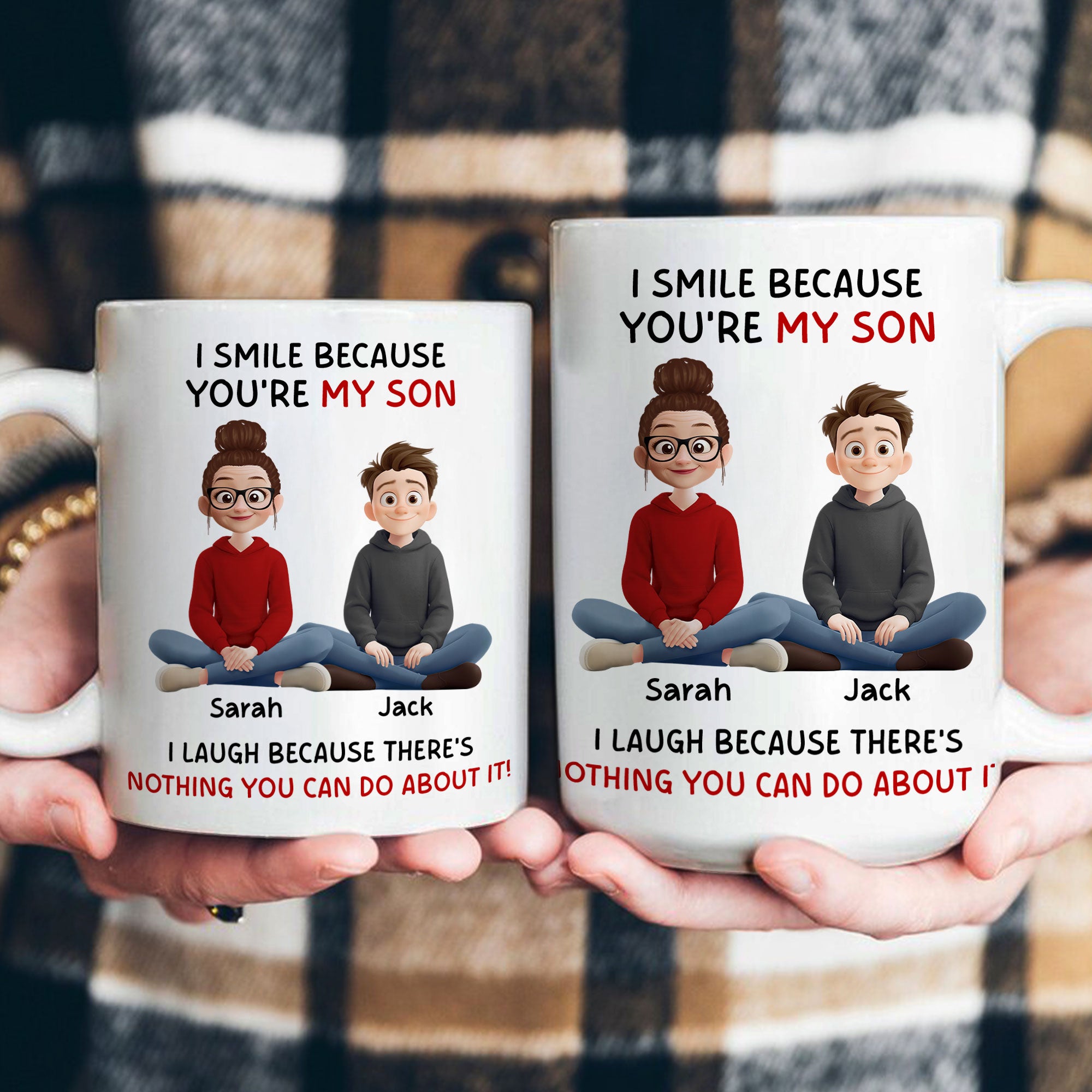 I Smile Because You're My Son, Daughter - Fun Gifts From Mom, Dad - Personalized Mug - Image 4