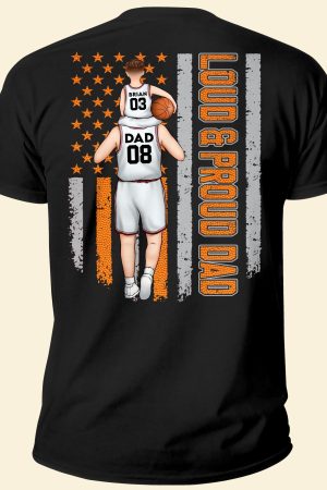 Basketball Dad - Personalized Back Printed Shirt