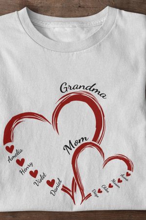 Mom Grandma Sweethearts Gift For Mother's Day - PersonalizedOne Size Shirt