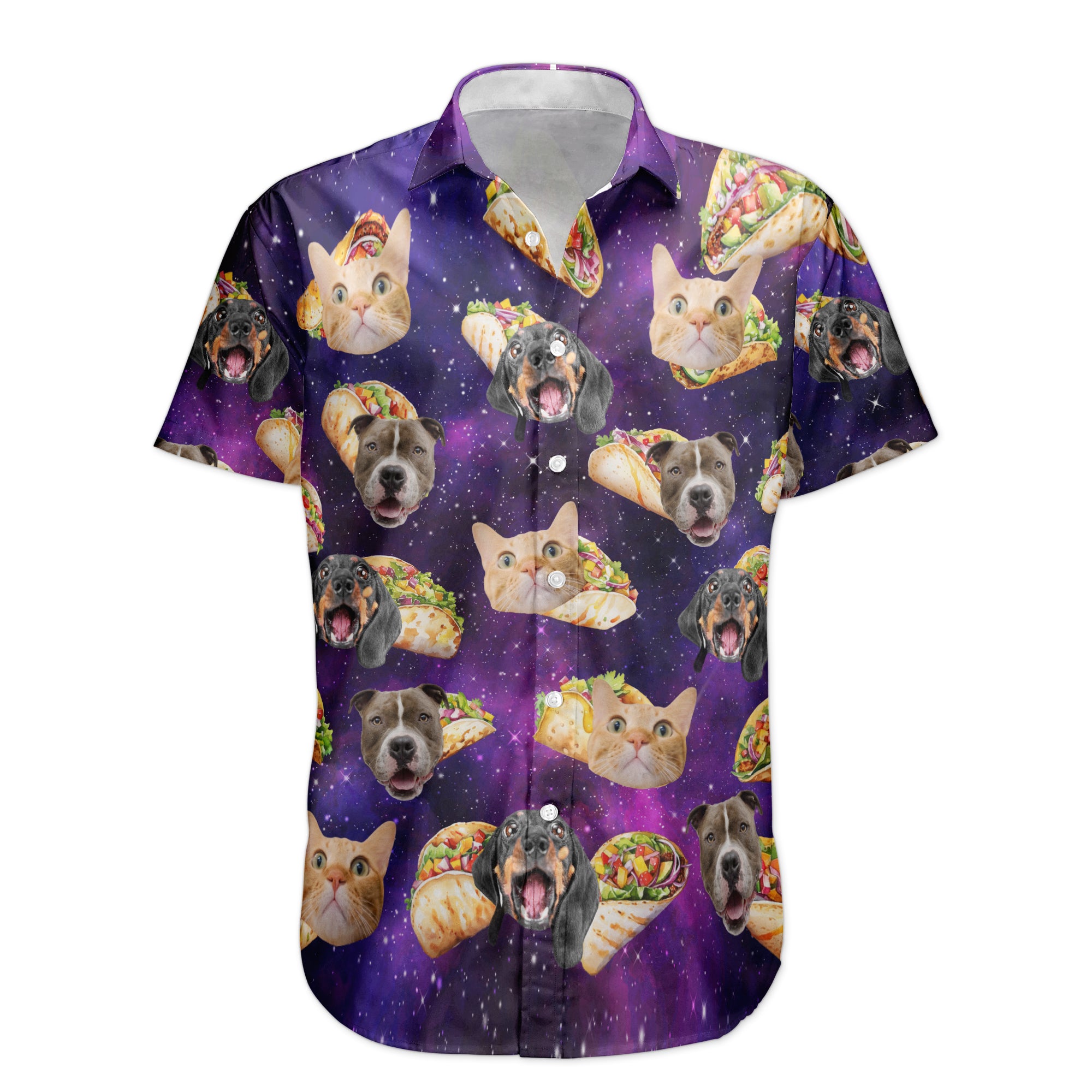 Taco Dog Cat - Personalized Photo Hawaiian Shirt - Image 6